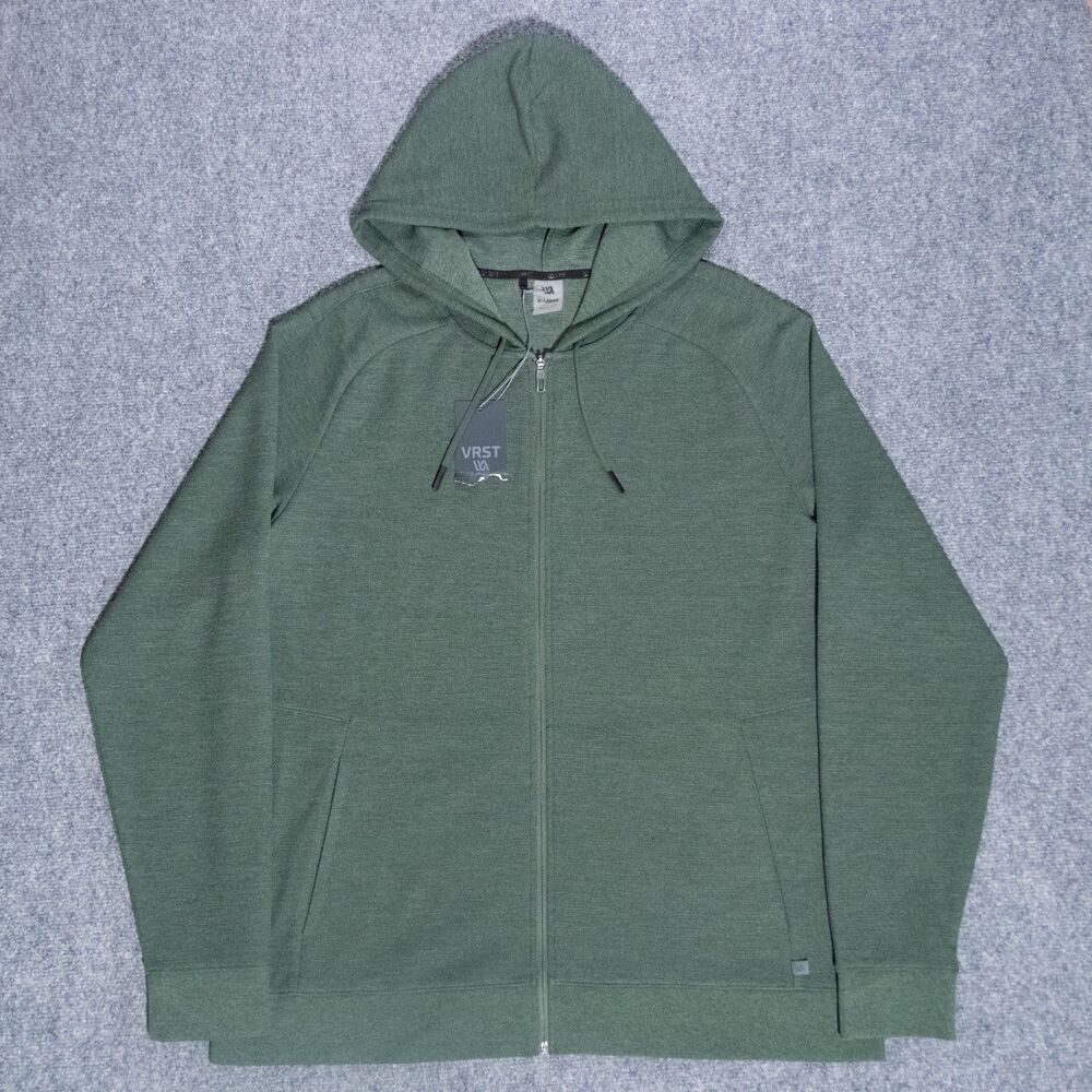 NWT VRST Rest and Recovery Sage Full Zip Hoodie XL Athletic Training Gym Golf